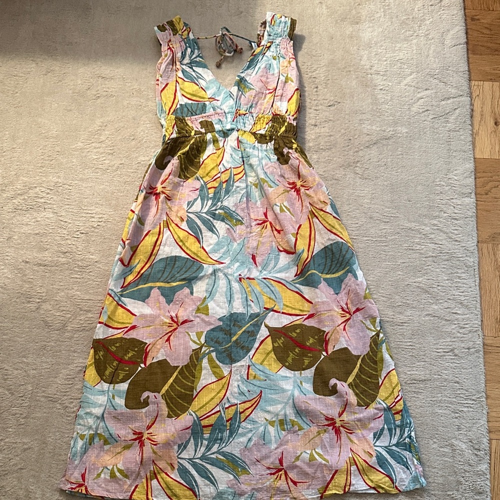 Blue Island Colorful Striped Dress